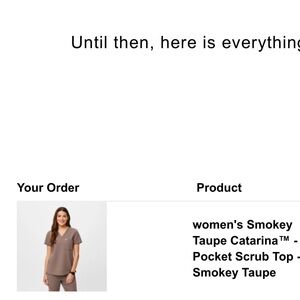 Women's Smokey Taupe Scrub Top